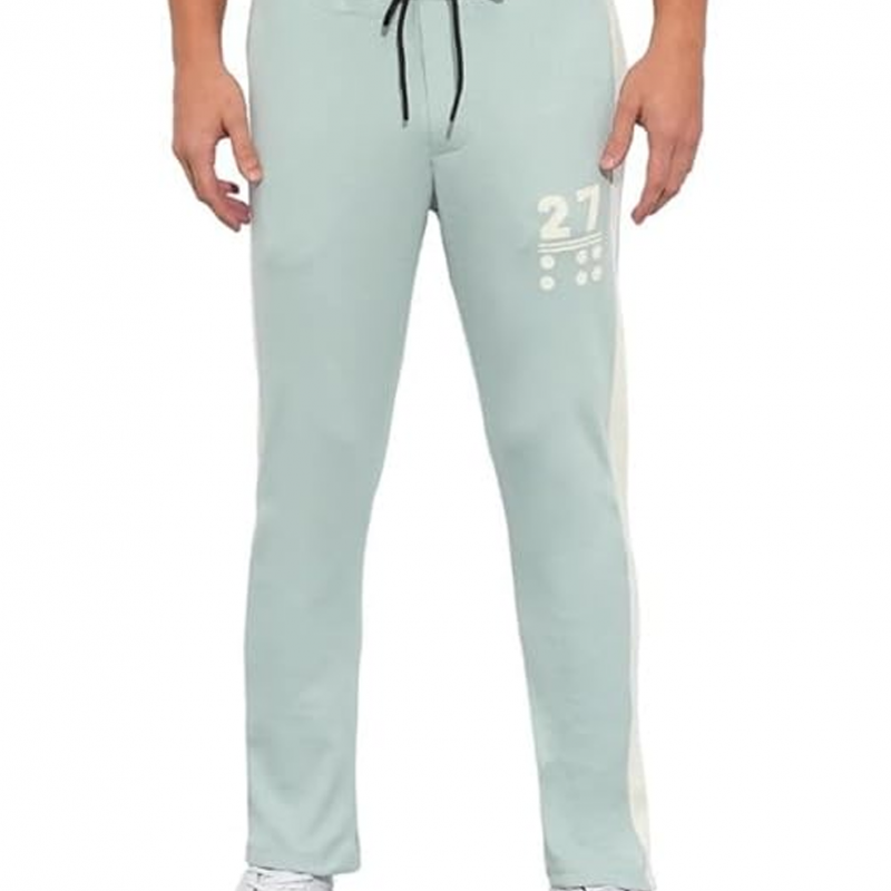 Mens Cotton Blend Causal Relaxed Fit Track Pant