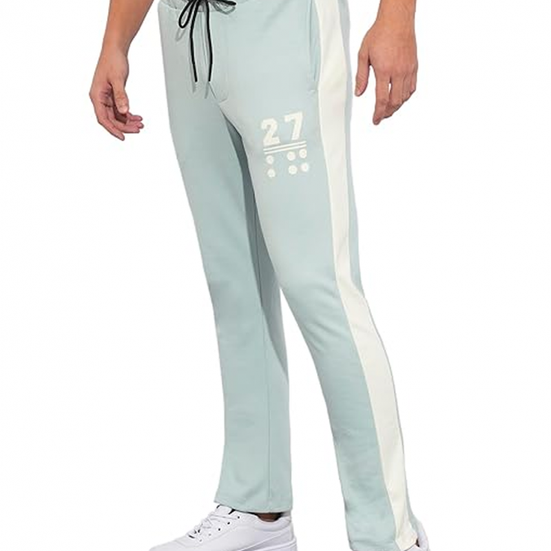 Mens Cotton Blend Causal Relaxed Fit Track Pant