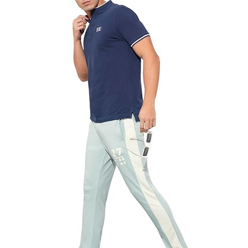 Mens Cotton Blend Causal Relaxed Fit Track Pant